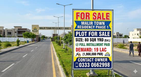 Rate to Rate Sale 80 Sqr Yrd Plot