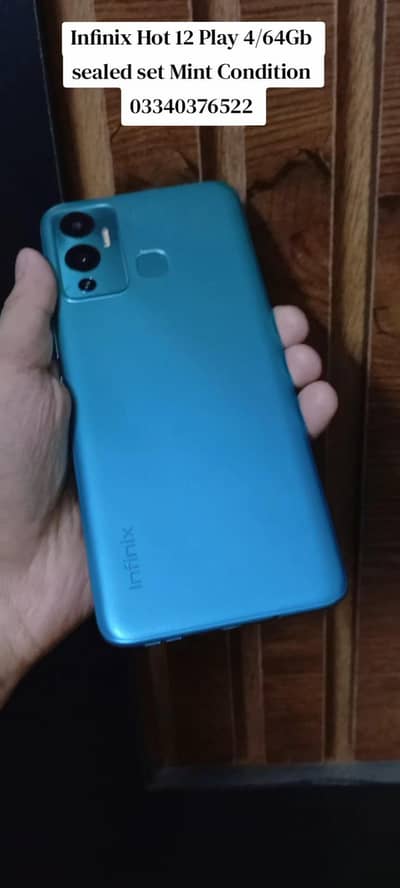 Infinix hot 12 play  4 /64gb mint condition no fault sealed set