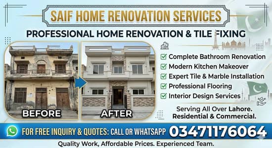 Home renovation services 03471176064