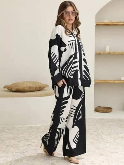 Women Printed suit 2-piece set multicolor