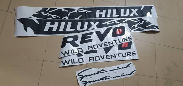 Toyota Hillux Revo door 2026 side strip stickers