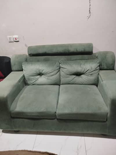 Elegant Green valvet Sofa Set (3+2+1) – Comfortable & Stylish