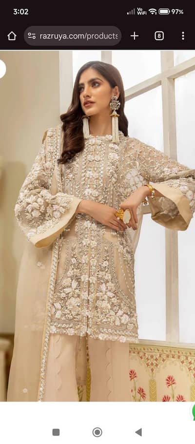 3 piece heavy designer dress