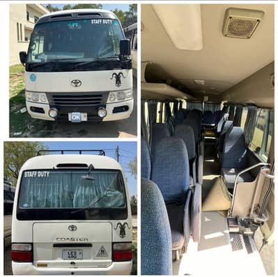 Toyota coaster available for rent