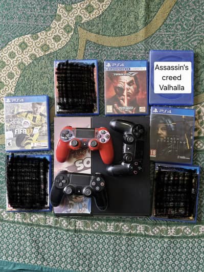 PS4 console with games