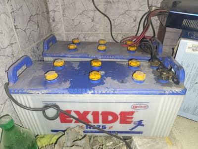 Urgent Selling 4 batteries Exide 175 N 19 plates 12 volt