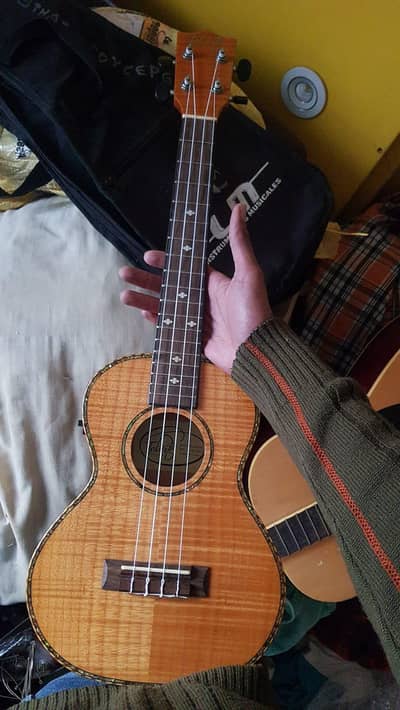 RARE Semi-acoustic Ukulele with Built-in Tuner & Bag