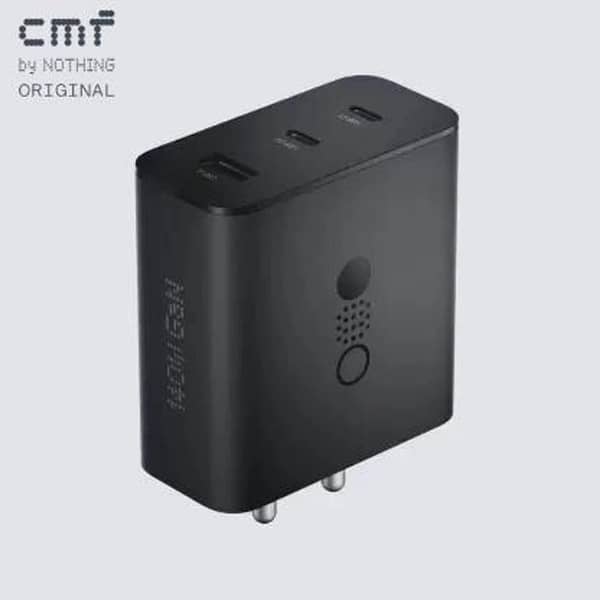 CMF by Nothing 100W GaN 5A 3-Port Fast Charger with Detachable Cable Dark Grey — Used | 9/10 Condition