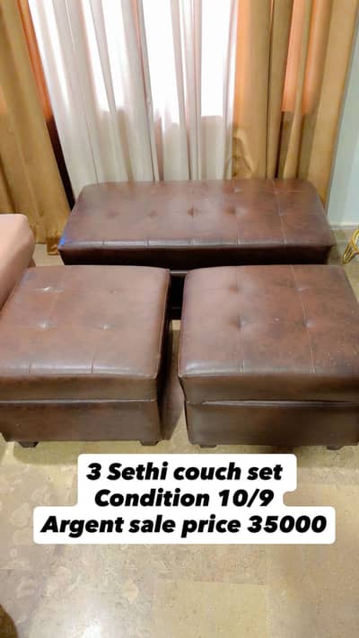 3 seater storage couch sofa set