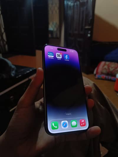 Iphone 14 Pro max deep purple , 256GB , JV , 100% Health 10 by 10