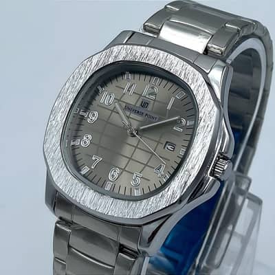 Men's Stainless Steel Analogue Watch with Date Displayi