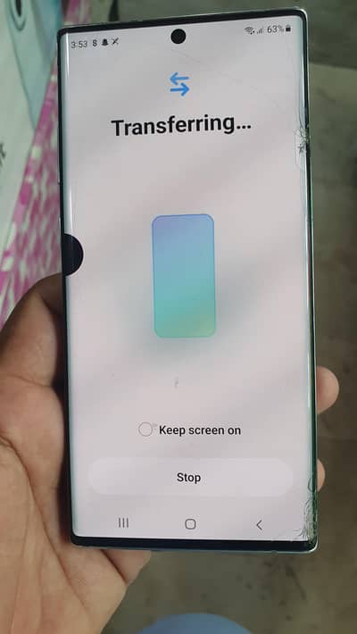 Galaxy Note 10÷ 12/256 glass crack 1 dot can see pic