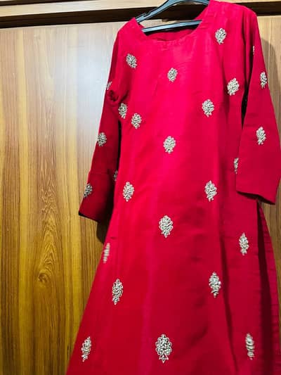 Embroidered 3 pc RTW raw silk