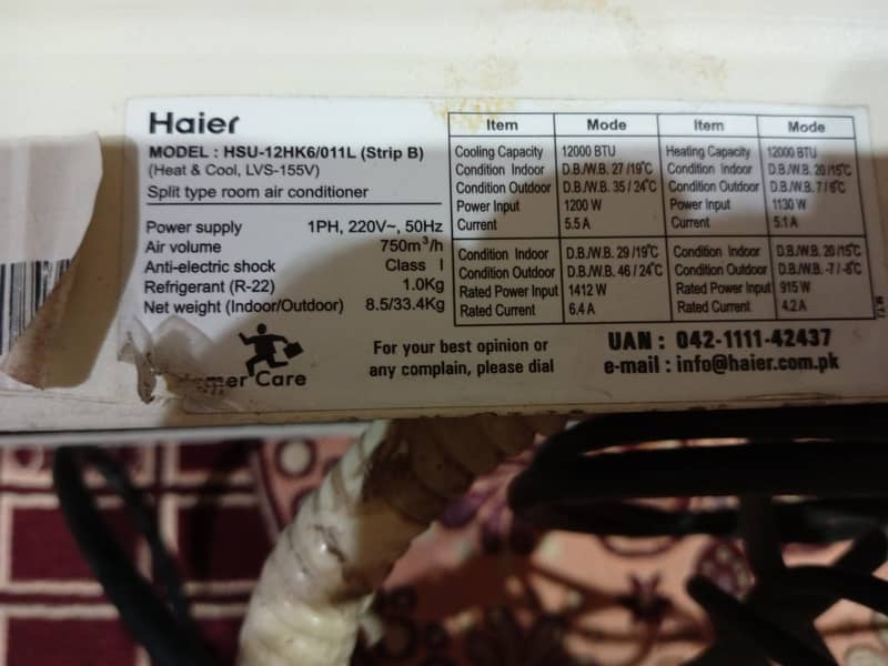 Haier AC (without compressor) 2