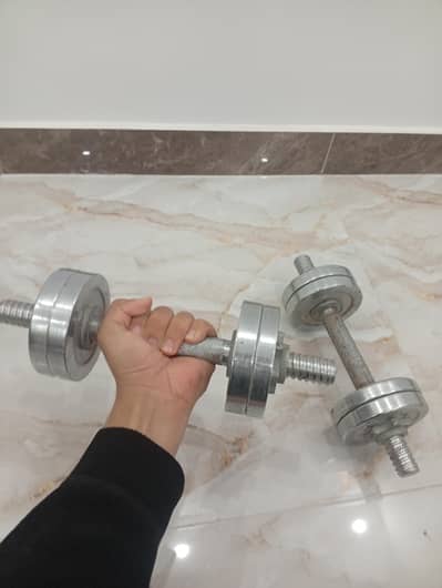 5,5 Kg Two steel dumbbells