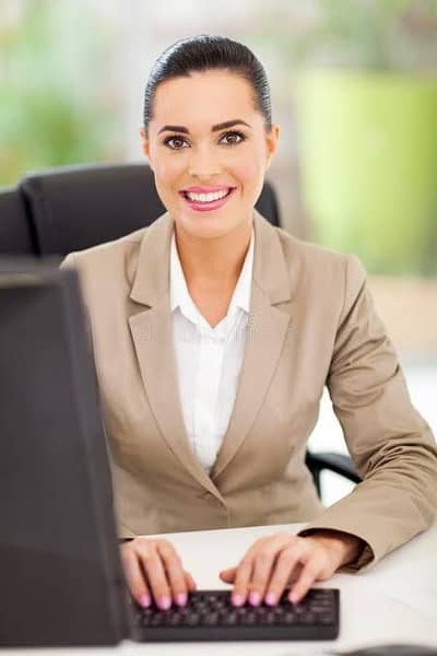 female office assistant