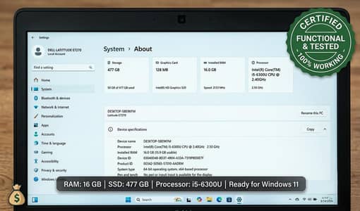  Dell Latitude E7270 Ultrabook | 16GB RAM | 512GB SSD 