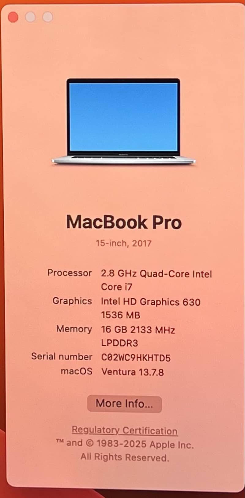 Macbook pro 2017 3