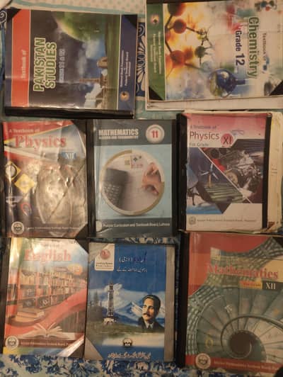 Federal Board 1st and 2nd year books+notes available