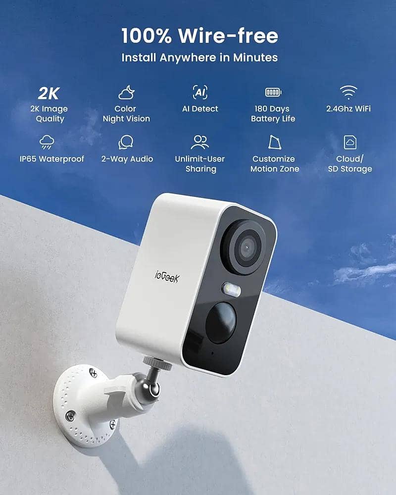 (ieGeek) 2K Wireless Security Camera, Night Vision, MotionDetection 5