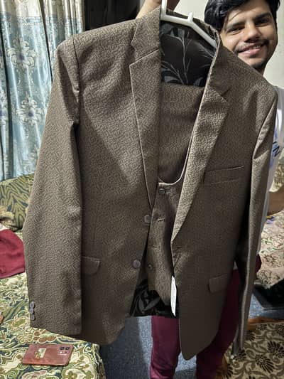 Three piece suit brown shaded