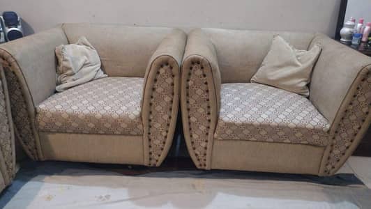 best quality and soft and clean sofas with brown and white touch