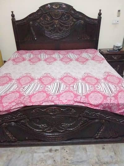 Complete Wooden Bed Set For Sale