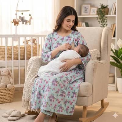  The Serene Bloom Feeding Dress | 2-Piece