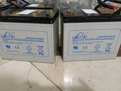 Leoch 24V 80Ah AGM Batteries – 8 Units, Used