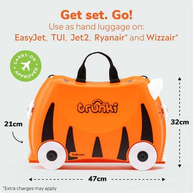 Tipu the Tiger Trunki | kids luggage suitcase | Ride