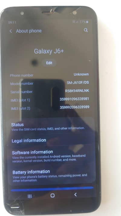 hSamsung Galaxy s6+ Argent sell mubil pta Aprove