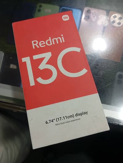 Redmi 13C with box and charger 9/10 condition neat phone ha 6/128 sm