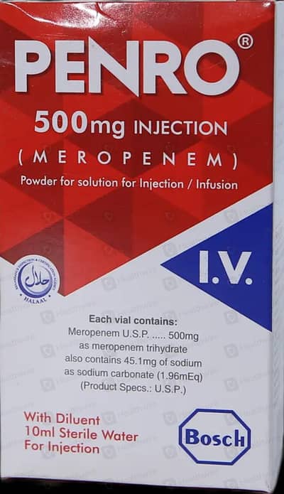 inj meropenum 1g and 500mg avalible