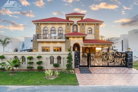 Spanish Style One Kanal Brand New BUNGALOW KANAL LAWN NEAR RAYA