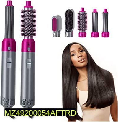 5 in 1 hair dryer kit with straightener and curler