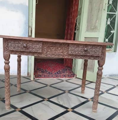 wooden console table