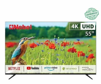 Nobel 55” QLED 4k GT12 Model Google Tv slightly used 2 year warrenty