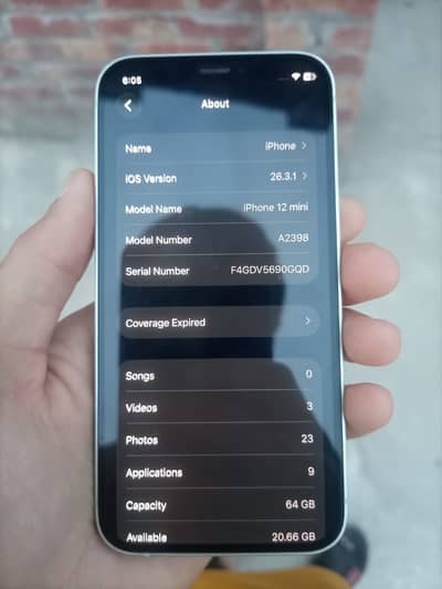 Iphone12mini non pta +box+lead+1covernew+1cover used