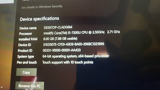 HP Core i5 7th Gen Touch Screen