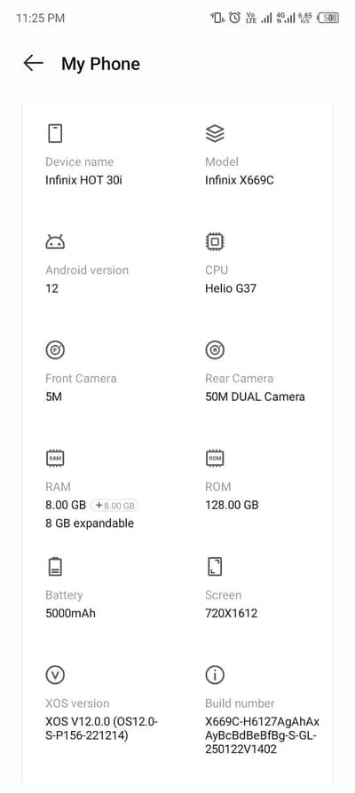 INFINIX HOT 30I 8+8/128 condition 10/10