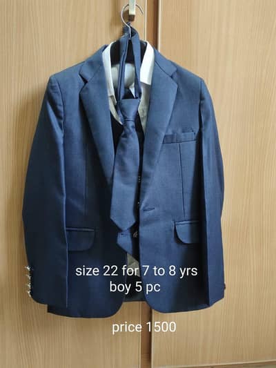 7 Year ls old boy used coats and price coat and shirwani for sale