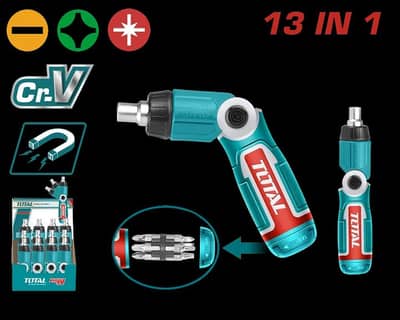 Total CR-V 13+1 ratchet  screwdriver set TACSD30136