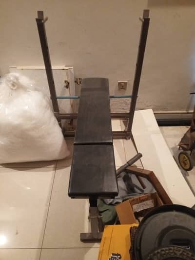 Bench press bench and rod for sale