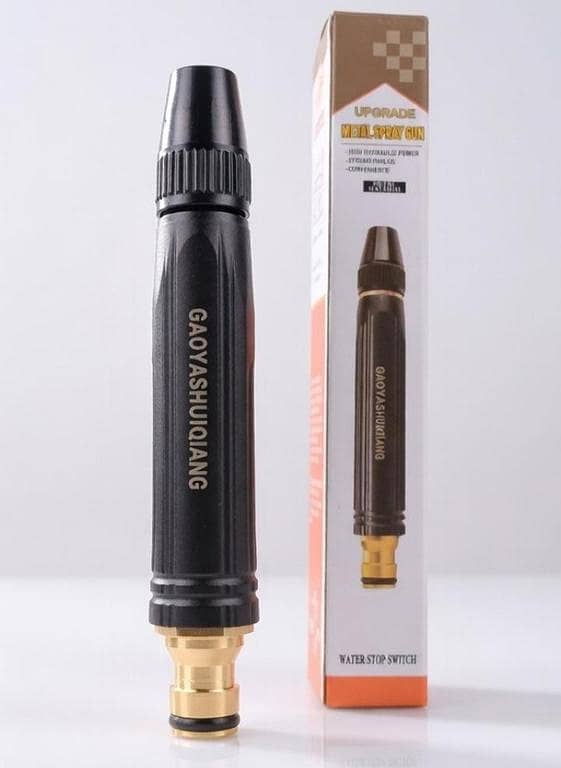 High Pressure Water Spray Nozzle Gun - Adjustable Power Washer Spray Gun for Car Wash, Garden & Lawn Watering with Water Stop Switch