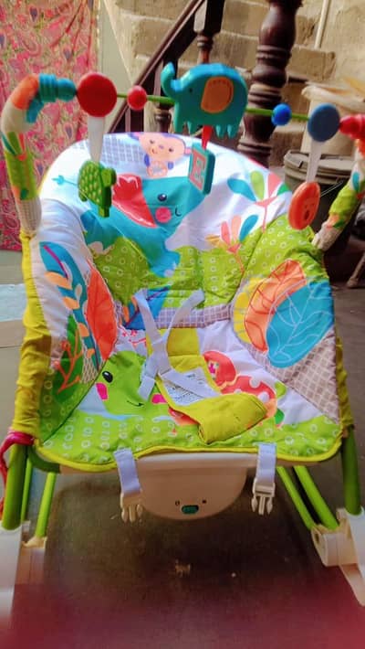 Baby Bouncer Chair with Toy Bar – Comfortable & Clean Condition