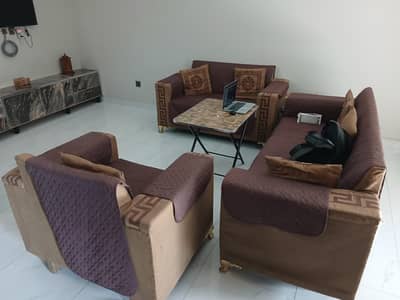 6 seater sofa set wood
