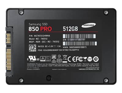 samsung 850 pro 512gb ssd, 98% health