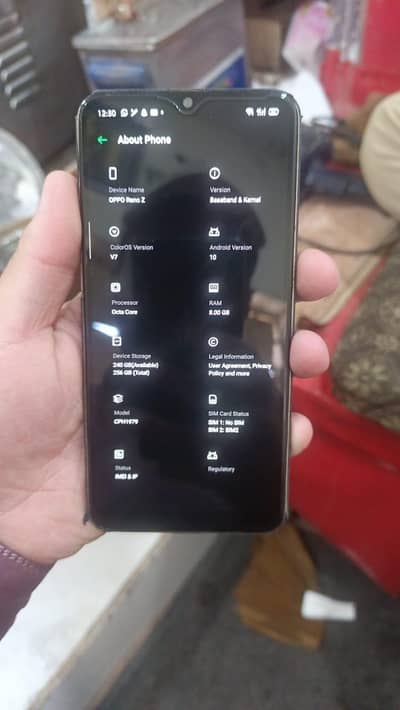 Oppo Reno z 8 256 back brack unit change all ok koi nahi issue Nahi n