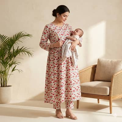 Nursing / Feeding Dress / 2-Piece dress /  comfortable and new arrival