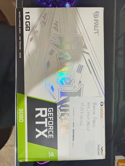 Palit Gamerock 3080 with box and all accessories